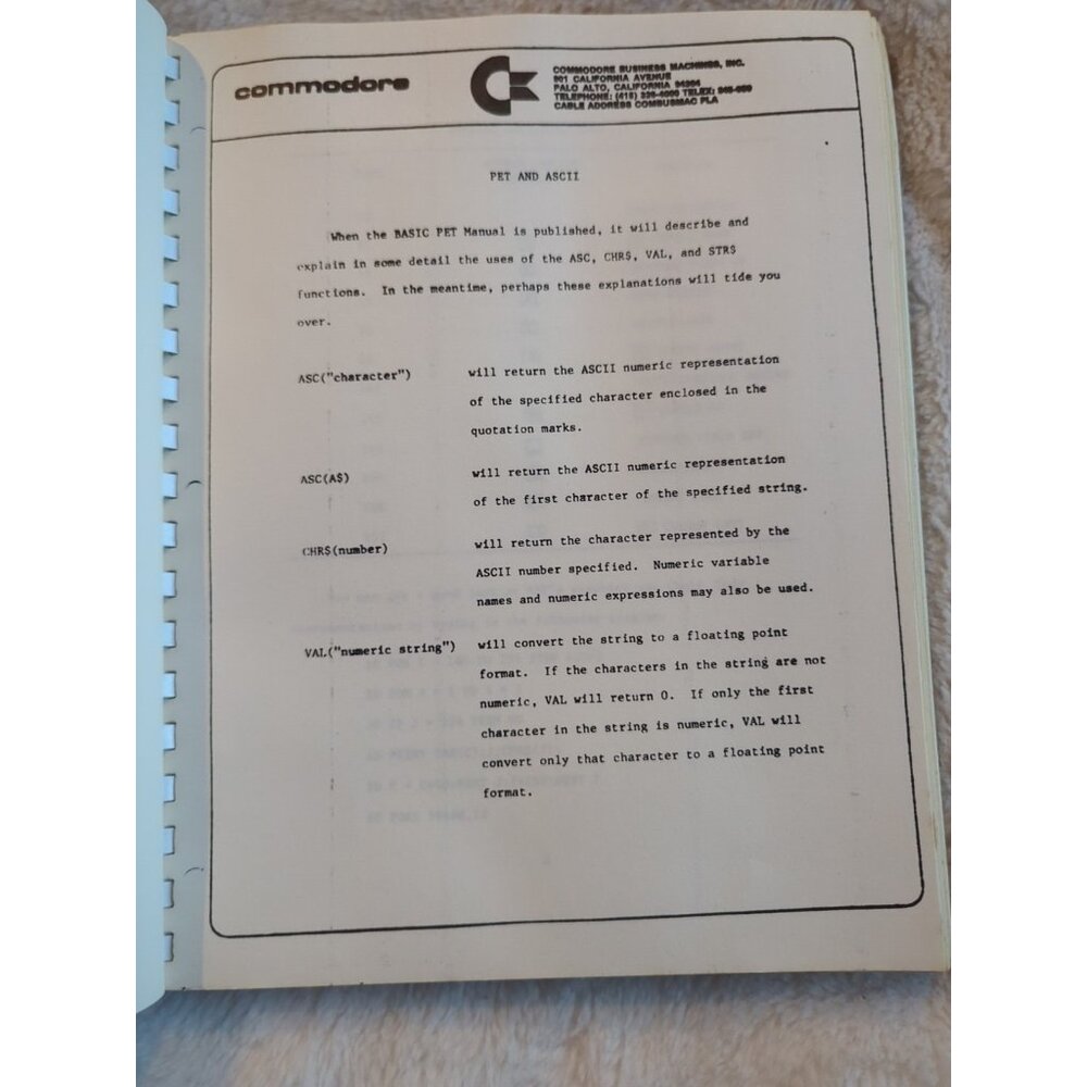 Commodore Complete Programming Coding Usage Manual Large Spiral Bound Repro Vtg - Picture 15 of 16